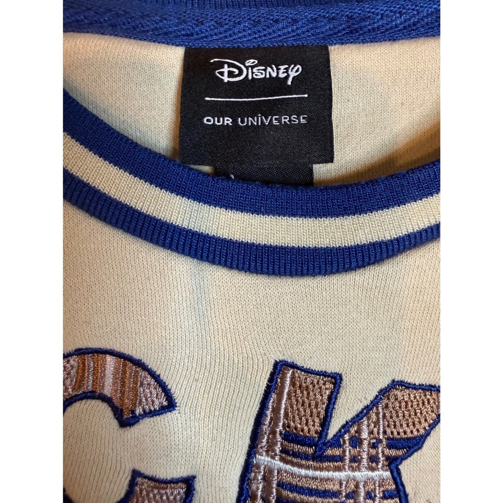 Disney Our Universe Mickey Mouse Sweatshirt Unisex Vintage Blue Cream Colorblock - Picture 8 of 12